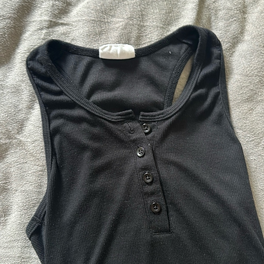 CLYQUE Henley Tank Bodysuit